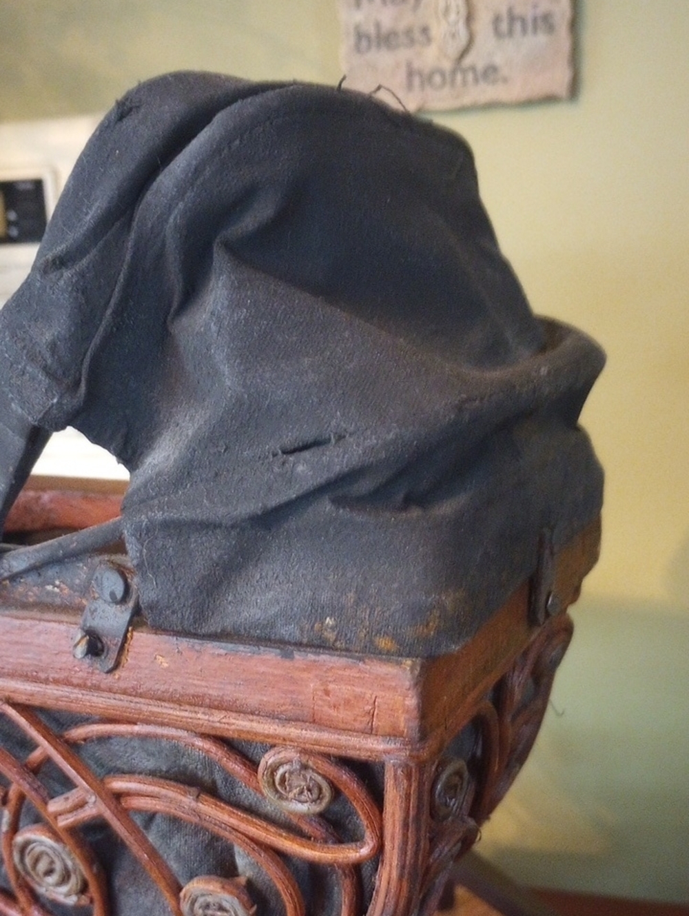 Rustic Brown Metal Decorative Baby Carriage - Picture 4 of 7